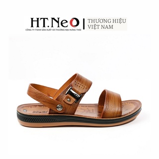 Sandal nam HT.NEO 100% da bò mềm mại, đế cao su nguyên khối, khâu may chân quai siêu chắc chắn (SD94)