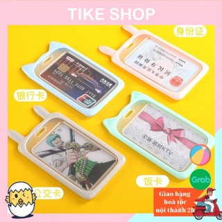 Dây Đeo Thẻ Zozo Khổ Dọc Hình Tai Thỏ Dễ Thương, Dây Đeo Ther Học Sinh