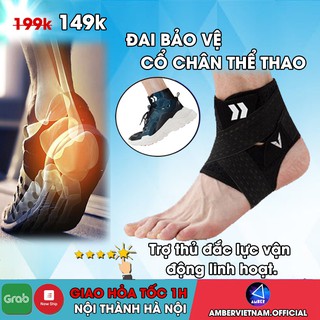 Đai Trợ Lực Cổ Chân Cao Cấp - Đai Đeo Cổ Chân Có Dây Trợ Lực (1 Đôi) - AMBERVIETNAM