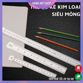 Thước kẻ sắt - thước lá bằng kim loại không gỉ 20cm/30cm