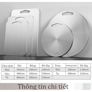THỚT INOX SUS 304 TRÒN KHÁNG KHUẨN GIÃ ĐÔNG DỄ DÀNG VỆ SINH CHỐNG RỈ SÉT 3mm