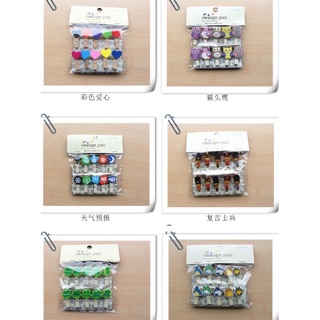 Set 10 kẹp gỗ mini xinh xắn, nhiều mẫu