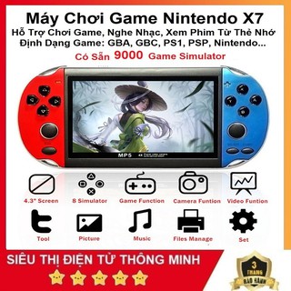 Máy Chơi Game Nitendo X7 Mini, Tặng Tai Nghe  -Tặng Thẻ Nhớ 8g Có Sẵn 9000 Trò Chơi