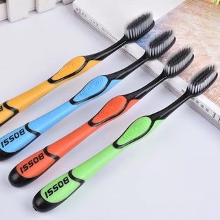 Bàn Chải Đánh Răng Bossi Hộp 30 Chiếc Lông Chải Mềm Mịn Hoạt Tính Than Tre Thương Hiệu Hàn Quốc