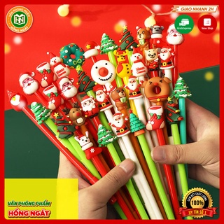 Combo 100 bút bi mực nước giáng sinh văn phòng phẩm đồ dùng học tập làm quà noel