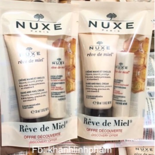 Set kem tay và son dưỡng Nuxe