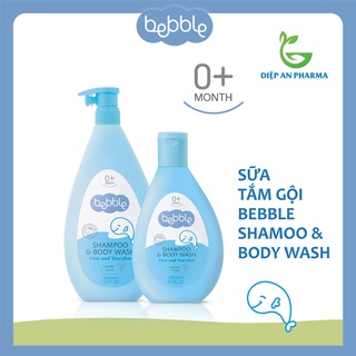 Sữa tắm gội cho bé và trẻ sơ sinh 0+ Month Bebble Shampo &amp; Body Wash 200ml/400ml Nhập khẩu Bulgaria