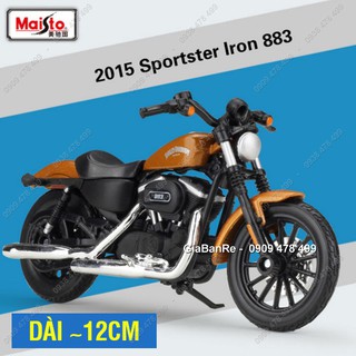 XE MÔ HÌNH MOTO HARLEY SPORTSTER IRON 883 -  1:18 - MAISTO - CAM