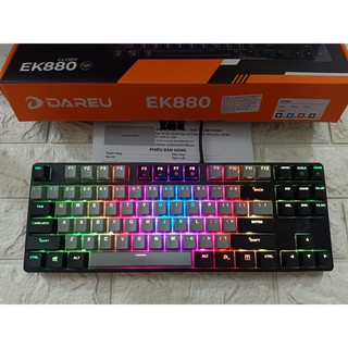 Bàn phím cơ DareU EK880, EK87 Pink White / Black Multi LED