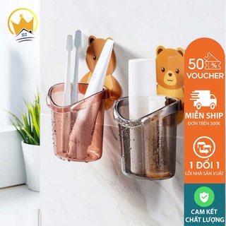 Cốc gấu_Cốc dán tường nhà tắm hình gấu dễ thương [FREESHIP]