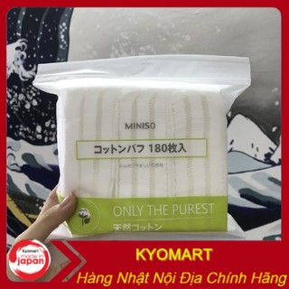 bông tẩy trang Miniso cotton 2 lớp loại 180 miếng