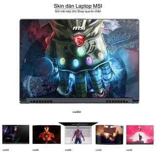 Skin dán Laptop MSI in hình Inifinity War (inbox mã máy cho Shop)