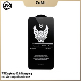 ( Có Iphone 13) Kính Chống Nhìn Trộm King Kong WkDesign cho iPhone 13 Pro Max Đến 7 Plus ( Kính Trần)-ZUMI STORE