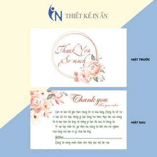 THẺ CẢM ƠN  TRI ÂN KHÁCH HÀNG -  nâng cao thương hiệu sản phẩm - Giấy bìa cứng cán màng sang trọng 100 cái - MẪU 19