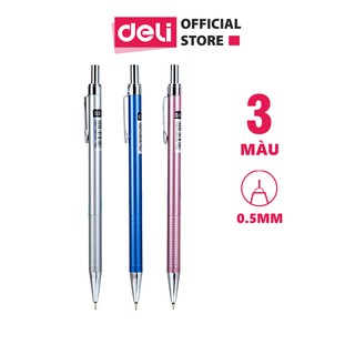 Bút chì kim kim loại Deli, Bạc/Xanh/Hồng - 1 chiếc màu ngẫu nhiên - E6492