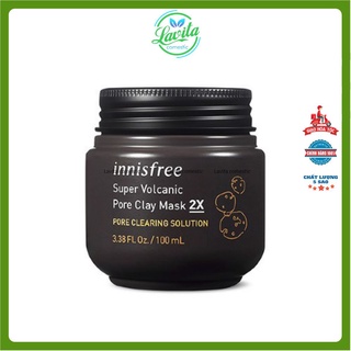 Mặt Nạ Tro Núi Lửa Giảm Mụn Đầu Đen Innisfree Super Volcanic Pore Clay Mask 2X 100ml