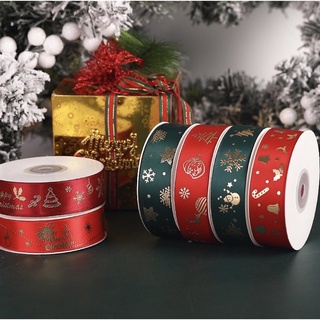 Dây ruy băng Noel trang trí hộp bánh sinh nhật bản to 2.5cm x 10m