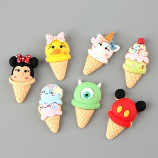 Que kem trái tim ốc quế mô hình trang trí charm slime