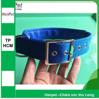 Hanpet.GV- Vòng cổ chó to kiểu DÂY LƯNG QUÂN ĐỘI (30- 40kg) - 341
