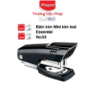 MAPED - Bấm kim Mini kim loại Essential No.3 - [Chính hãng]
