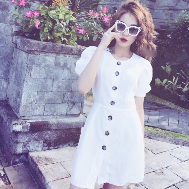 Đầm trắng basic (kèm hình thật)