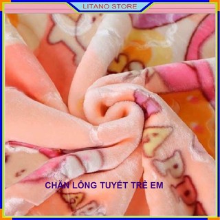 Chăn Lông Tuyết Hoạt Hình Giữ Ấm Cho Bé