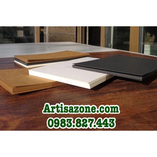 Giấy mỹ thuật màu nâu đỏ (đẹp và lạ), đen, trắng (định lượng 260gsm - 400gsm) - Set 06 tờ