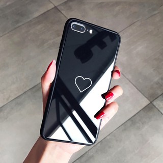 [ IPHONE ] Ốp Lưng Kính Cường Lực Trái Tim (Không Kèm Dây) - k137