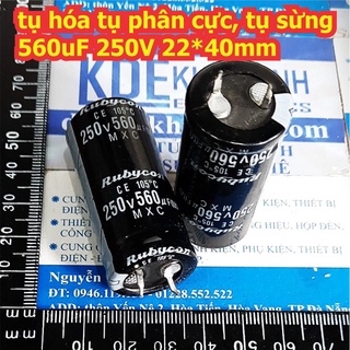 2 con tụ hóa tụ phân cực, tụ sừng 560uF 250V kde4891