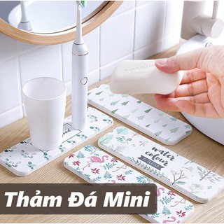 Thảm Đá Mini Thấm Hút Siêu Tốt 22x7cm - Đế Lót Ly Công Nghệ Nhật Bản