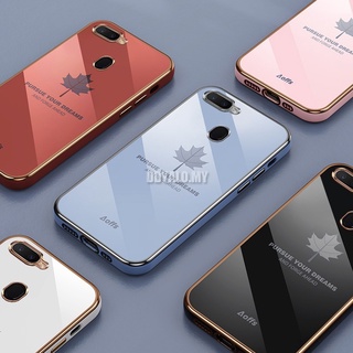 Ốp điện thoại silicon mềm họa tiết lá phong cho OPPO R11 A5S A12 A12E F9 Pro A5 A9 2020 A91 A31 A3S F11 Reno 3 4G