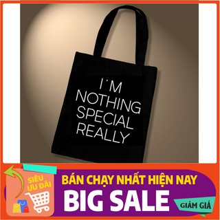 FREESHIP 50K_[HCM] Túi tote vải mềm nữ in hình NOTHING T990