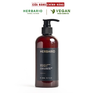Dầu gội vỏ bưởi và bồ kết HERBARIO 300ml giảm rụng tóc, phục hồi tóc