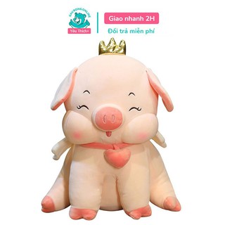 Gấu Bông Heo Vương Miện - Lợn Bông Dễ Thương Chất Liệu Mềm Mịn Cao Cấp