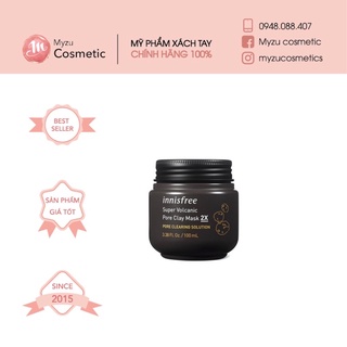 [Mã SKAMA8 giảm 8% đơn 300K] Mặt nạ đất sét Innisfree Super Volcanic Pore Clay Mask 2X
