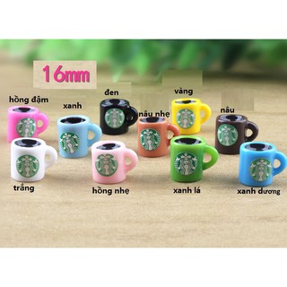 Mô hình ly coffe stabuckk phụ kiện trang trí slime nhà búp bê