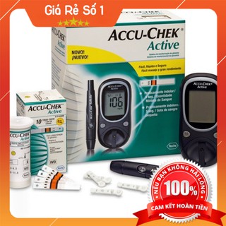 (Tbyt Hào Anh)MÁY ĐO ĐƯỜNG HUYẾT ACCU-CHEK ACTIVE đức - active Tặng hộp que thử 10 que