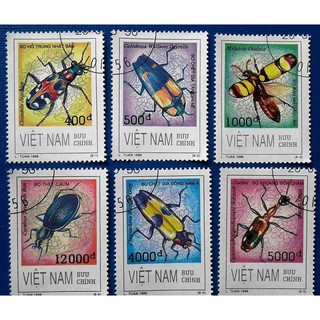 Tem sưu tập MS 732 Tem CTO Việt Nam Côn trùng có ích 1996 ( 6 tem )