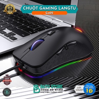Chuột Dây Gaming Langtu G402 Led RBG Đổi Màu Tự Động, Có Chỉnh DPI, 6 Nút Phím, Click Chống Ồn