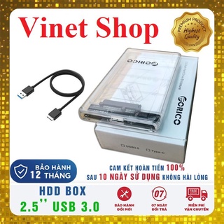 Hộp Đựng Ổ Cứng Di Động HDD SSD Box 2.5 ORICO USB 3.0 2139U3 - Nhựa Trong Suốt - Bảo Hành 12 Tháng -dc1064