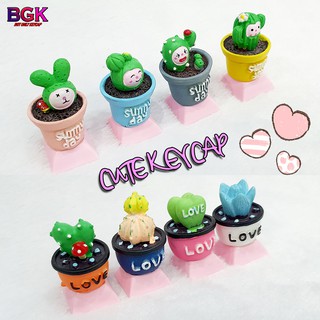 Keycap Lẻ hình chậu xương rồng cực đẹp và dễ thương ( keycap resin độc lạ )( Keycap Artisan )