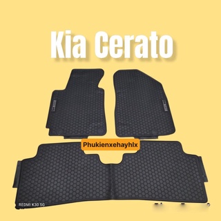 Thảm Lót Sàn Cao Su Xe Kia Cerato 2019 đến 2021 Hàng Cao Su Đúc Ko Mùi- M02