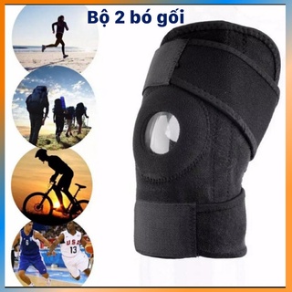 Bộ 2 đệm gối bảo vệ đầu gối co giãn có đai tránh chấn thương - chất liệu cao cấp, độ đàn hồi tốt