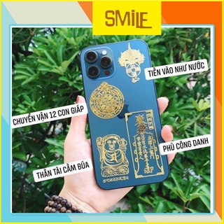 Miếng Dán Linh Phù May Mắn Tài Lộc  Sức Khỏe Bình An  Phù Hợp Dán Tất Cả Các Dòng Điện Thoại