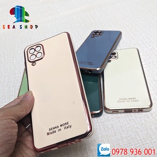 Ốp lưng Samsung A12 4G và 5G Nhựa dẻo - VIỀN BỐNG - Chống sốc - kính cường lực trong suốt - Kính 9D full màn