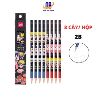 Bút chì 2B Deli, hình hoạt hình NARUTO 8 cây/ hộp - 58206