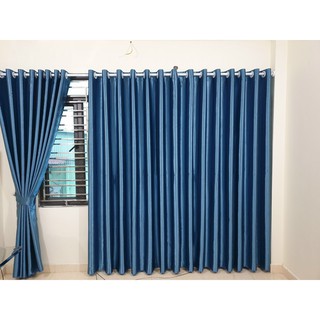 Rèm cửa chống nắng màu xanh dương|xưởng rèm cửa Phương Đông - Nhiều kích thước + Giao hàng ngay
