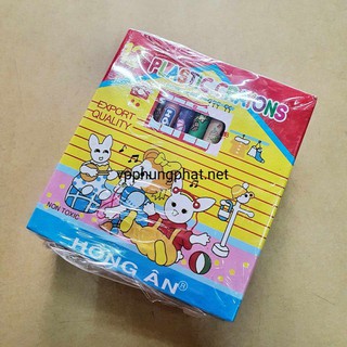 Lốc 5 Hộp Bút Sáp 12 Màu Hồng Ân