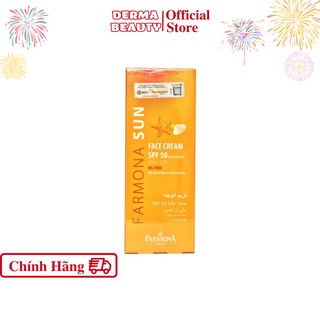 Kem chống nắng nâng tone Farmona Sun Face Cream Oil Free Spf50 không chứa dầu không gây kích ứng cho da mặt 50ml