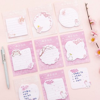 Giấy Note Họa Tiết Hoa Anh Đào - Giấy ghi chú